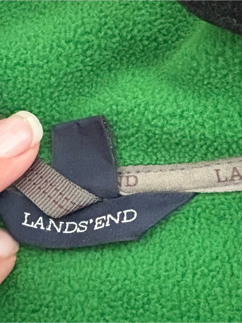Lands' End Green Fleece Jacket - 3X - Picture 4 of 5
